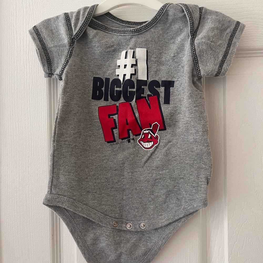 Cleveland Indians (old mascot / name) collector’s #1 Biggest Fan Kids Onesie